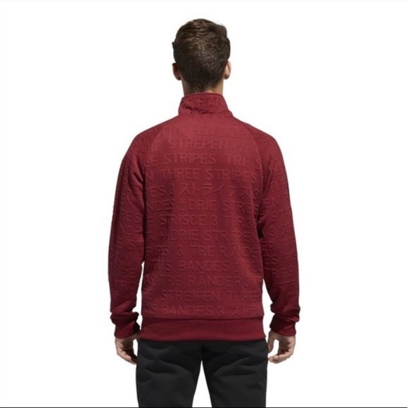 Adidas badge of sport 3 stripe full zip jacket size XL - Picture 2 of 13